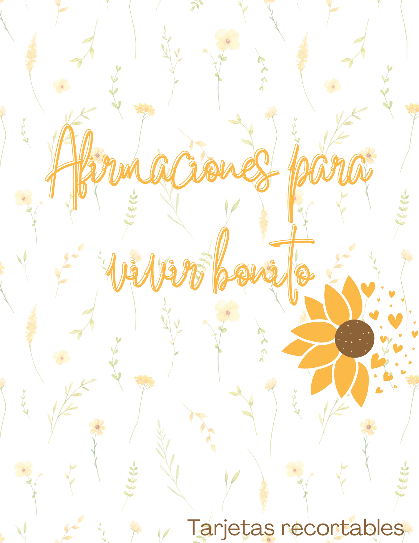 Tarjetas Afirmaciones para vivir bonito
